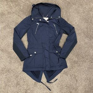 BCBGeneration Navy Blue Hooded Utility Jacket